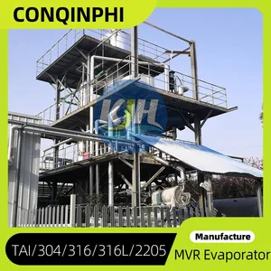 Customized MVR Falling Film High-Temperature Vacuum Multiple Effect Evaporator for Wastewater thumbnail-1