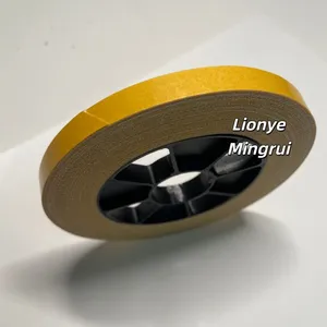Yellow Release Liner Turn-up Adhesive Tape With Black Plastic Core Industrial Splicing Tape for Paper Converting & Printing thumbnail-1