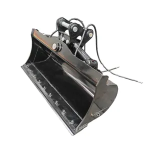 5T Excavator Tilt Bucket Dual Cylinder 45 Degree Tilt Bolt-On Reversible Edge No Teeth Grading Ditch Cleaning thumbnail-2