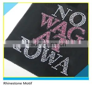 Crystal Motif Customize Size Glass Crystal Fashion Design For T-Shirt thumbnail-1
