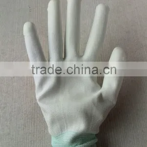 White Nylon Liner pu Coated Gloves En388 thumbnail-1