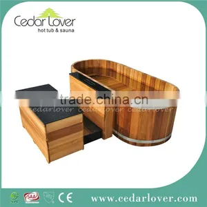 2 Person Massage Wooden With Jets Outdoor Bathtub thumbnail-2