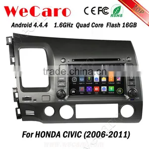 Wecaro Android 4.4.4 Car Dvd Player Touch Screen for Honda Civic Dashboard TV Tuner 2006 - 2011 thumbnail-6