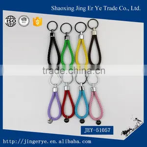 Customized Braid Colourful PU Keychain thumbnail-1