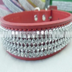 Manufacturer Supply Diamond Type Leather Pet Collar Fashion Decoration Dog Collar thumbnail-1