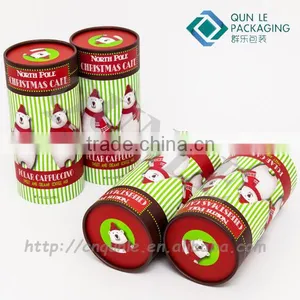 Custom Fancy Christmas Gift Cylindrical Tube Box thumbnail-1