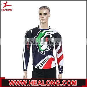 High Quality 100 Polyester Slim Fitness Men Shirts 3d Printing thumbnail-1