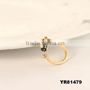 Fashion Smooth Opening Alloy Set Auger Female Zebra Rings thumbnail-1