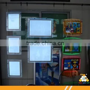 Factory ! Double Sided Hanging LED Crystal Light Box thumbnail-1