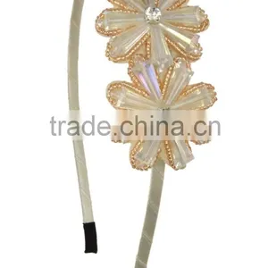 Beaded Double Flowers Hairband/Heanband thumbnail-3