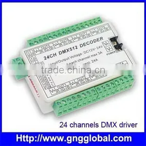 Constant Voltage DC12V-24V 24channel Dmx PWM Led Decoder thumbnail-1