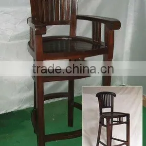 Bar Chair With Armrest - Wooden Bar Chair thumbnail-1