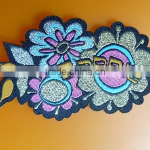 Blue Color Fashion Custom Vintage Embroidered Patches for Clothing thumbnail-5