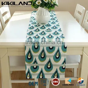 2014 New Design Green Peacock Polyester Silk Classic Table Runner thumbnail-1