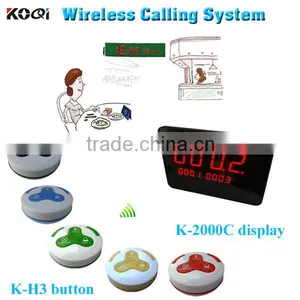 Waiter Caller System Wireless Restaurant Calling System With New 3 Panels Receiver thumbnail-1