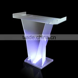 Elegant Cheap Acrylic dj Bar Table Led Light Nightclub dj Table thumbnail-3