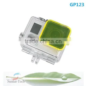Wholesale New Design Gopros Accessories Under Sea Diving Colorful Lens Filter/Protective Cover For Go Pro Heros 3+ GP123 thumbnail-4