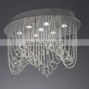 Modern Crystal Ceiling Lamp Luxury Decoration Ceiling Lamp for Living and Dining GU10 Bulbs Oval Lighting thumbnail-1