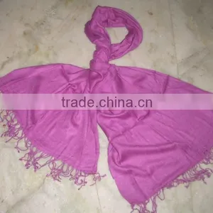 100% VISCOSE SOLID COLOR PASHMINA SHAWLS thumbnail-4