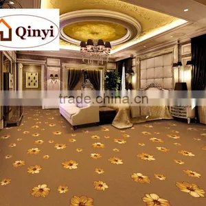 High Quality Luxury Warmth Polyester Yarn Printing Hotel Hall Corridor Carpet Customize Pattern Star Carpet thumbnail-4