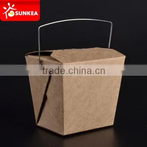 Healthy Fast Food Paper Box With Handle, Food Packaging Container Quality Choice thumbnail-1
