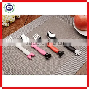 2016 Mouse Holder Spoon Stainless Steel 304 Spoon and Fork for Children thumbnail-2