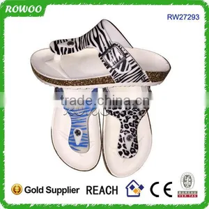 Factory Price and High Quality Durable Women Cork Wholesale Slippers With Various Colors thumbnail-1