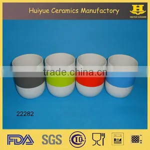 Ceramic Coffee Mug With Silicone Sleeve, 30cl Coffee Mug With Silicon Sleeve thumbnail-1