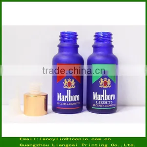 20ml Frosted Essential Oil Cobalt Blue Glass Bottle With Dropper/Screw Cap thumbnail-1