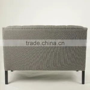 Living Room Use Button Design 2 Seat Wooden Sofa /wooden Fabric Loveseat Sofa(KY-3197) thumbnail-3