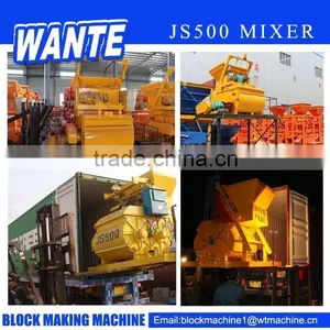 WANTE Brand JS500 Concrete Mixer Machine Price thumbnail-2