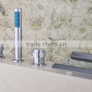 5pcs Deck Mounted Bathtub Faucet Mixer Tap QH001-15 thumbnail-1