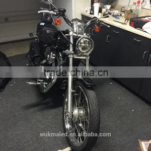 5-3/4" MOTORCYCLE LED Chrome 5.75 PROJECTOR LIKE DAYMAKER HEADLAMP for Harley Davidson thumbnail-3