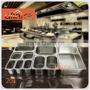 Stainless Steel #201 Food Gn Pan With 0.5/0.7/1.0mm Thickness Stainless Steel Anti-Jam Steam Table Pan,Full Size thumbnail-1