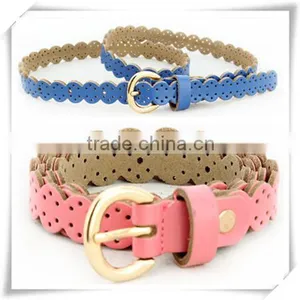 Colorful Lace PU Leather Belt for Promotional Gift (TI06004) thumbnail-1