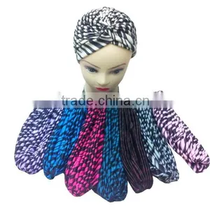 Fashion LEOPARD Turban Head Wrap Headband Hat Cap Chemo Bandana thumbnail-2
