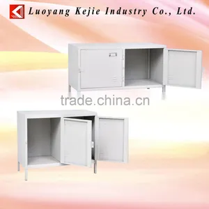 Hot Sale Modern Stainless Steel Leg 5-layer Black Tempered Glass TV Stand Cabinet Table thumbnail-1