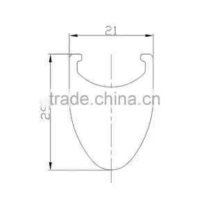 29mm Carbon Clincher Rim Road Bike 700c Carbon Fiber Tubular Rims 21mm Width One Pair Bicycle Carbon Rims thumbnail-2