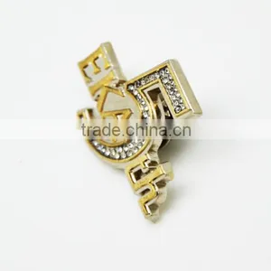 Fashion Customized Zinc Alloy Lapel Pin With Diamond thumbnail-2