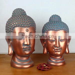 Hot Sale Desktop Decoration Bronze Buddha Head For Sale thumbnail-1