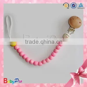 2015 Hot Sale Factory Custom Funny Wooden Pacifier Clip thumbnail-1