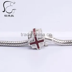 Namel ew New Desing ed Red Enamel Charm Beads thumbnail-4