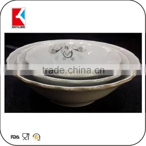 Bulk Buy From China Custom Logo Printed White Round Cheap Salad Bowl Porcelain Bowls thumbnail-2