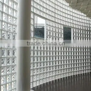 190*190*80mm Decorative Hollow Green Cloudy Block Glass /colored Block Glass With Best Price thumbnail-3