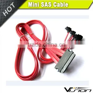 1m High Speed Mini SAS SFF8484 32pin to 4xSATA 7pin Cable thumbnail-4