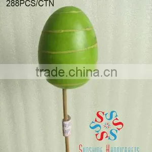 2014 Hot Sale Artificial Polyster Easter Egg With Stem For Christmas And Home Decoration thumbnail-1