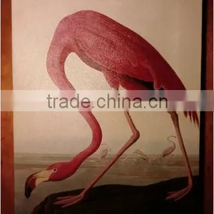 Hot Sell Living Room Pink Flamingo Animal Stretched Canvas Printing thumbnail-1