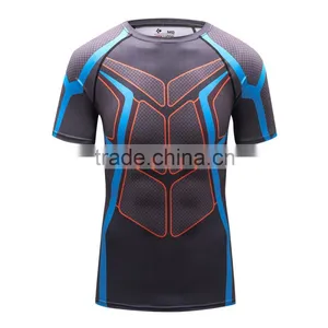 Men T Shirt Marvel Compression Shirts Outdoor Sport Bodybuilding Gym Fitness Jersey Casual Tees thumbnail-4