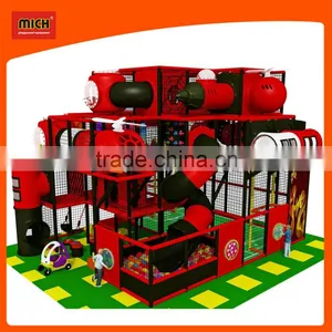 Amusement Park Indoor Playground Equipment With Plastic Children Swing and Slide Set thumbnail-1