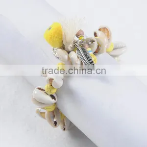 Bohemia Jewelry Stone Teething Pom Shell Bracelet thumbnail-4